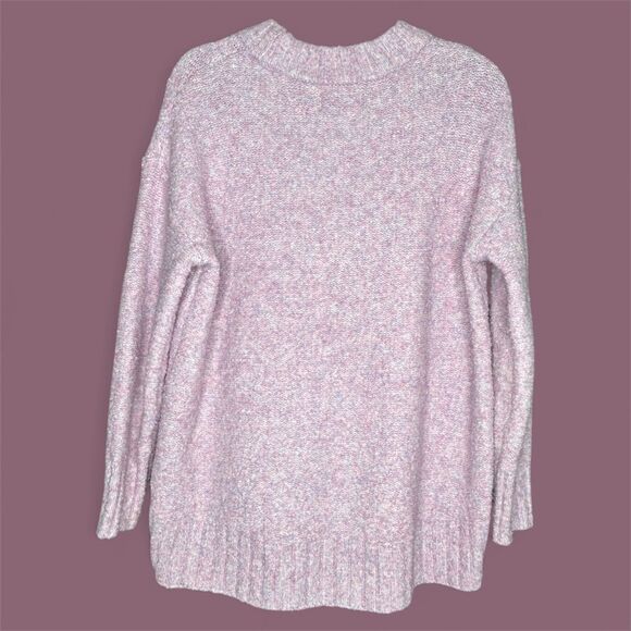 Old Navy Women's Cotton Candy Bubblegum Chunky Cozy Fuzzy-Knit Oversized Sweater - Picture 2 of 6